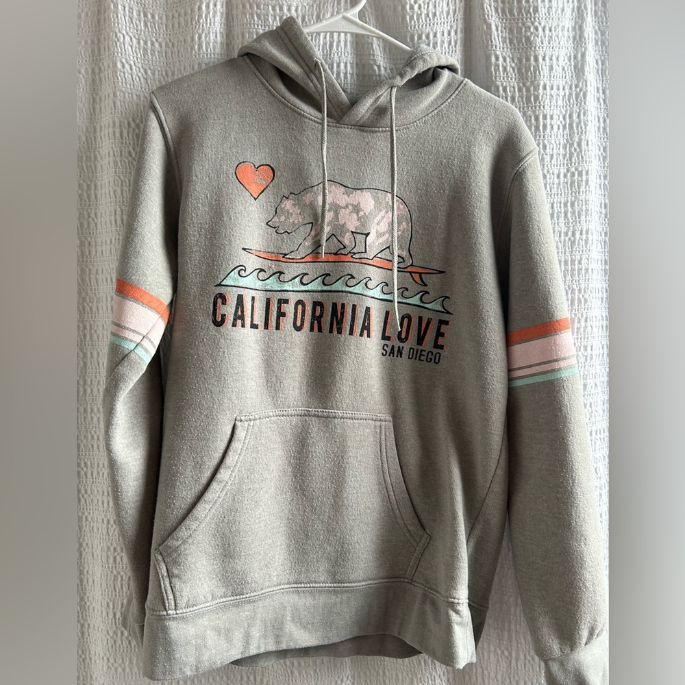 Gray drawstring hoodie